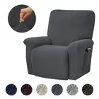 4 Pieces Recliner Sofa Cover Jacquard Armchair Covers Stretch Slipcover 1 Seater