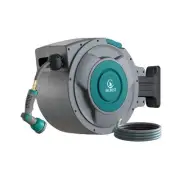 Retractable Hose Reel, 5/8 "x 100 ft Retractable Garden Hose, Wall Mounted Re...