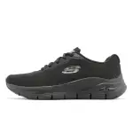 【SKECHERS】 ARCH FIT 149722BBK 慢跑鞋 女 全黑 支撐 綁帶 路跑 厚底 運動鞋