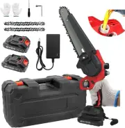 Mini Chainsaw 8-inch, Mini Chainsaw Cordless Tool Set, Battery Chainsaw with 2x