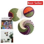 Enchanteur Boho-Chic Hanging Wall Baskets - Indian Handcrafted Decor Set