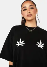 Plus Dark Go Green Oversized Graphic Tee