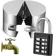LOORGVEL 1Set Outdoor Cover with Coded Padlock Garden Hose Lock for Secure Protection Against Easy Installation Spigot Protector for Winter Use