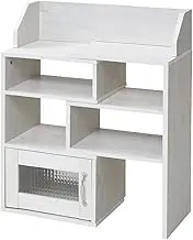 JK Plan Lycka Land FLL-0063-WH Under Counter Storage Slide Rack, Country Style, Modem, Router Storage, Extendable Type, Width 15.7-25.6 inches (40 to 65 cm), Adjustable Height 31.5 inches (80 cm),