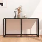 Console Table Black Marble 140x35x75.5cm Tempered Glass vidaXL