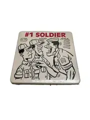 Vtg NOS Novelty Set of 4 Paperboard Coasters - #1 Soldier