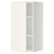 METOD wall cabinet with shelves, white/Veddinge white, 40x37x80 cm