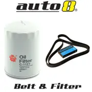 Multi Drive Belt & Oil FIlter for Ford Falcon BA 6 Cyl XR6 Turbo 4.0L 2003-05