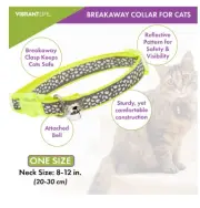 Vibrantlife Break-Away Reflective Collar for Cats 8-12” Cat Collar New!