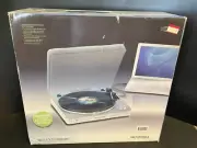 EXCALIBUR 491 SOUNDMASTER DIGITAL MUSIC SYSTEM USB RECORDABLE TURNTABLE LP New