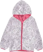 [GuoChe] Sherpa Lined Toddler Hoodie Spirals Circles Light Purple Boys' Outerwear Jackets pink Baby Zip Up Hoodie 3T