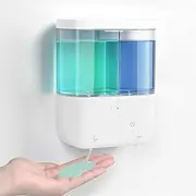Automatic Soap Dispenser, Touchless Dish Soap Pump 2 * 500ml Dual Sensor Soap Dispenser for Liquid Soap, Rechargeable Wall Mount Soap Pump for Bathroom Kitchen Hotel Commercial