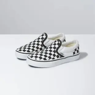 【VANS 官方旗艦】Classic Slip-On 小童款黑白棋盤格滑板鞋