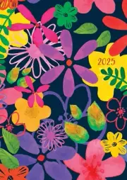 2025 Diary Fabulous floral print A5 Padded diary/planner week to view GSC25310