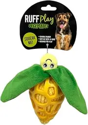 Ruff Play Squeaky Plush Corn Dog Toy – Soft Plush Toy for Gentle Chewers – Cute, Durable & Cuddly Dog Toy for Indoor Play