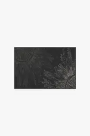 60' x 90' | Machine Washable Runner Rug | Kid & Pet Friendly | Indoor Rug | Jellyfish Bloom Charcoal Rug | Ruggable
