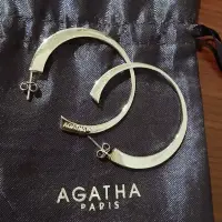 在飛比找蝦皮購物優惠-AGATHA 巴黎品牌 專櫃品牌 純銀c圈耳環