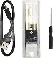 M.2 NVMe S ATA SSD Enclosure, USB 3.1 Gen 2 10Gbps to NVMe PCI E M.2 SSD Case, M Key B Plus M Key UASP Trim for 2230 2242 2260 2280 SSD