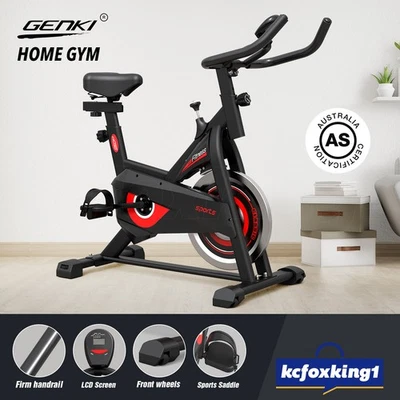 GENKI Fitness Exercise Bike Spin Bike Cycling Workout Flywheel Home Gym Cardio