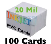 100 - Thin *20 mil* Inkjet PVC Cards - For Epson & Canon Inkjet Printers