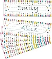 PH PandaHall 40pcs Desk Name Tags, Pencil Locker Name Plates Classroom Desk Tags Name Plates Desk Nametags Student Name Tags Teacher Name Plate for Classroom Cubbies Desks Cabinets Filing Storage