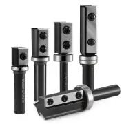 "Flush Trim Router Bits 8mm 12mm 1/2"" Insert Solid Carbide Flush Trim Bit with H 30mm or 50mm Replaceable Knifves for Woo"