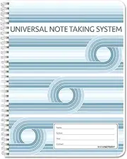 BookFactory Universal Note Taking System (Cornell Notes) / NoteTaking Notebook - 120 Pages, 8 1/2" x 11" - Wire-O (LOG-120-7CW-A(Universal-Note))