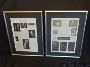Pair of Halley's Comet Articles 1857 Harpers & 1909 Professionally Framed/Hailey