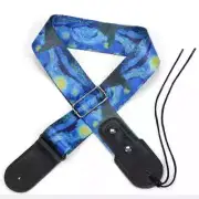 Van Gogh Starry Night Inspired Guitar Strap - New - Ships from USA