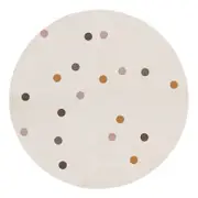 Roya Round Polka Dots Kids Contemporary Floor Rug