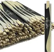 Albino Monkey 200 Round Separated Disposable Chopsticks | Best for Sushi | Bamboo Wooden Chinese Chop Sticks - Bamboo Chopstick Bulk - Disposable Utensils Premium Quality - (100 Pairs)