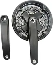 Bike Crankset Square Hole 42/32/22 T Chainring Maintenance Parts 170mm Crank Set for Mountain Bike Road Bike Riding Outdoor