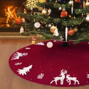 Knitted Christmas Tree Skirt Vintage Snowflake Tree Skirt Christmas Decoration