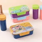 Cartoon Lunch Container Plastic Food Storage Box School Kids Office Worker