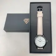 DF Watch Pink Band Quartz Movement Stainless Steel Back Gift Box New