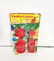 Vintage Capers Co. Christmas Cookie Cutters & Stamps - Santa, Snowman+ 1970s