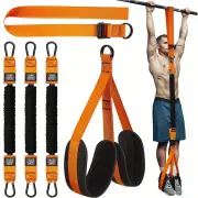 225lbs Resistance Band Adjustable Weight Size Pull Up Assistance Bands with Fabric Foot Knee Rests for Pull-Up Assistanc