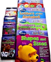 DISNEY, WORKBOOKS & FLASHCARDS, SET-8, Boys & Girls English NEW!