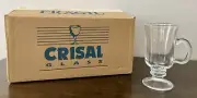 NIB VTG Crate & Barrel Irish Coffee Mug Set of 8 MADE IN PORTUGAL Hard-To-Find