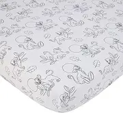 Disney Lion King Leader of The Pack Black & White Super Soft Fitted Crib Sheet, Black, White