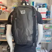 Wilson Tour Backpack Tennis Racket Badminton Squash Bag BKGY [DP] NWT WRZ843995