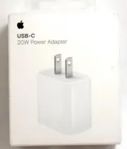 Apple 20W USB-C Fast Charge Power Adapter for iPhone 14/13/12, iPad Pro 3rd Gen