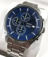 在飛比找Yahoo!奇摩拍賣優惠-【全新原廠SEIKO】【原廠精裝盒、原廠保證書】三眼計時防水