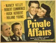 1940 Private Affairs Poster Roland Young Hugh Herbert Robert Cummin- Old Photo