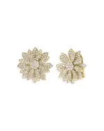 Roberto Coin 18K Yellow Gold Margherita Diamond Flower Stud Earrings