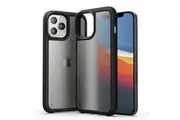 MAXShield For iPhone 12 Pro Max Case Matte Slim Heavy Duty Cover-Black