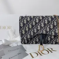 在飛比找PopChill優惠-[二手] DIOR Saddle WOC老花鏈帶包