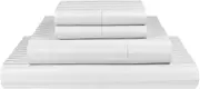 Luxor Linen Dreamfields 1000TC Ultra Soft Microfibre Sheet Set (Flat Sheet, Fitted Sheet, Two Pillowcases), White, Double