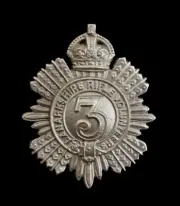 3rd Lanarkshire Rifle Volunteers Cap Badge Hallmarked Silver