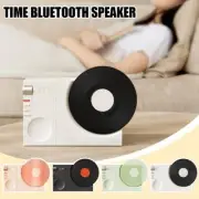 Time Bluetooth Speaker Desktop Retro Clock subwoofer Rotatable Film M2P4
